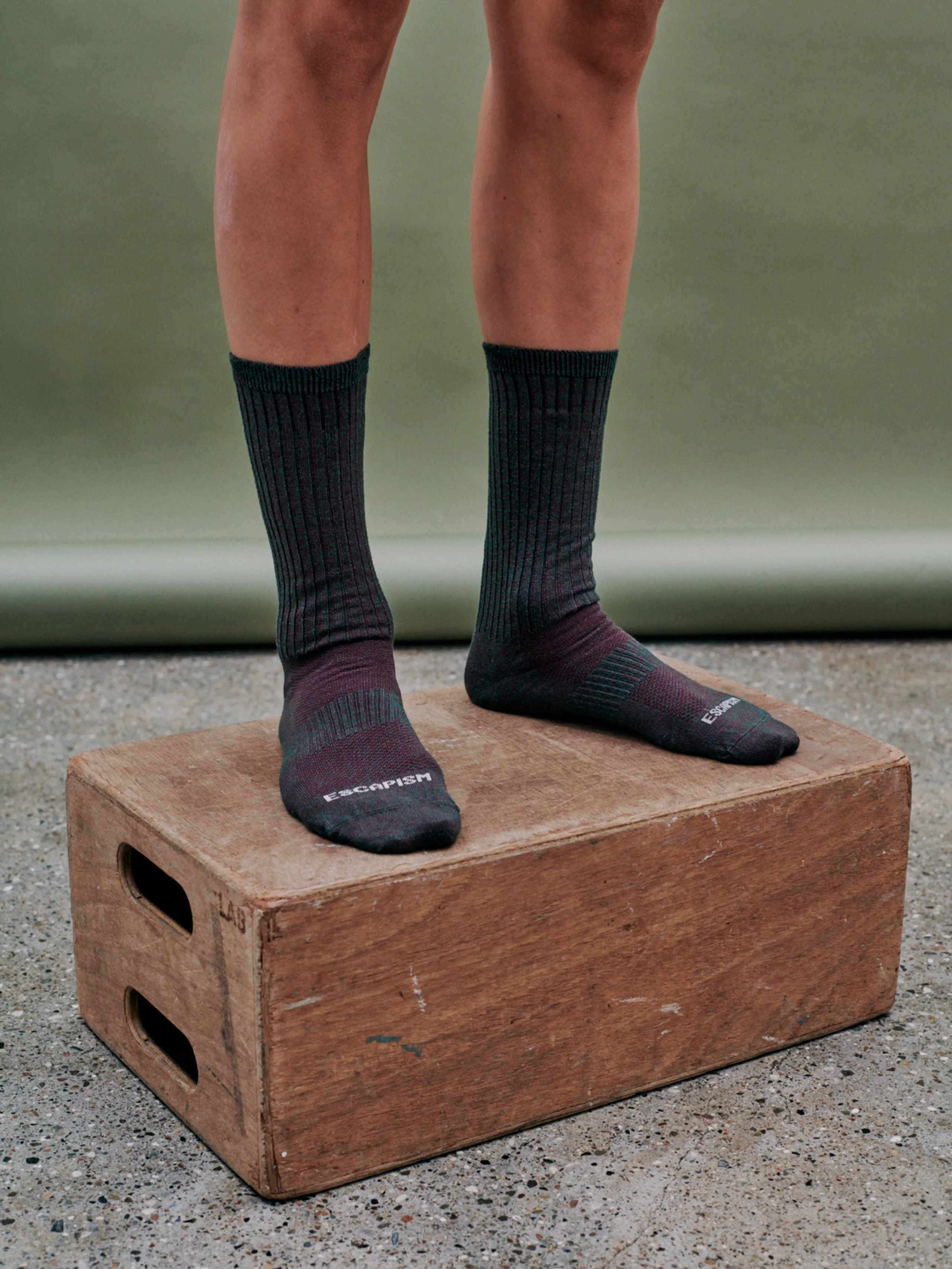 PAS NORMAL STUDIOS Escapism Melange Socks - Burgundy - Image 2
