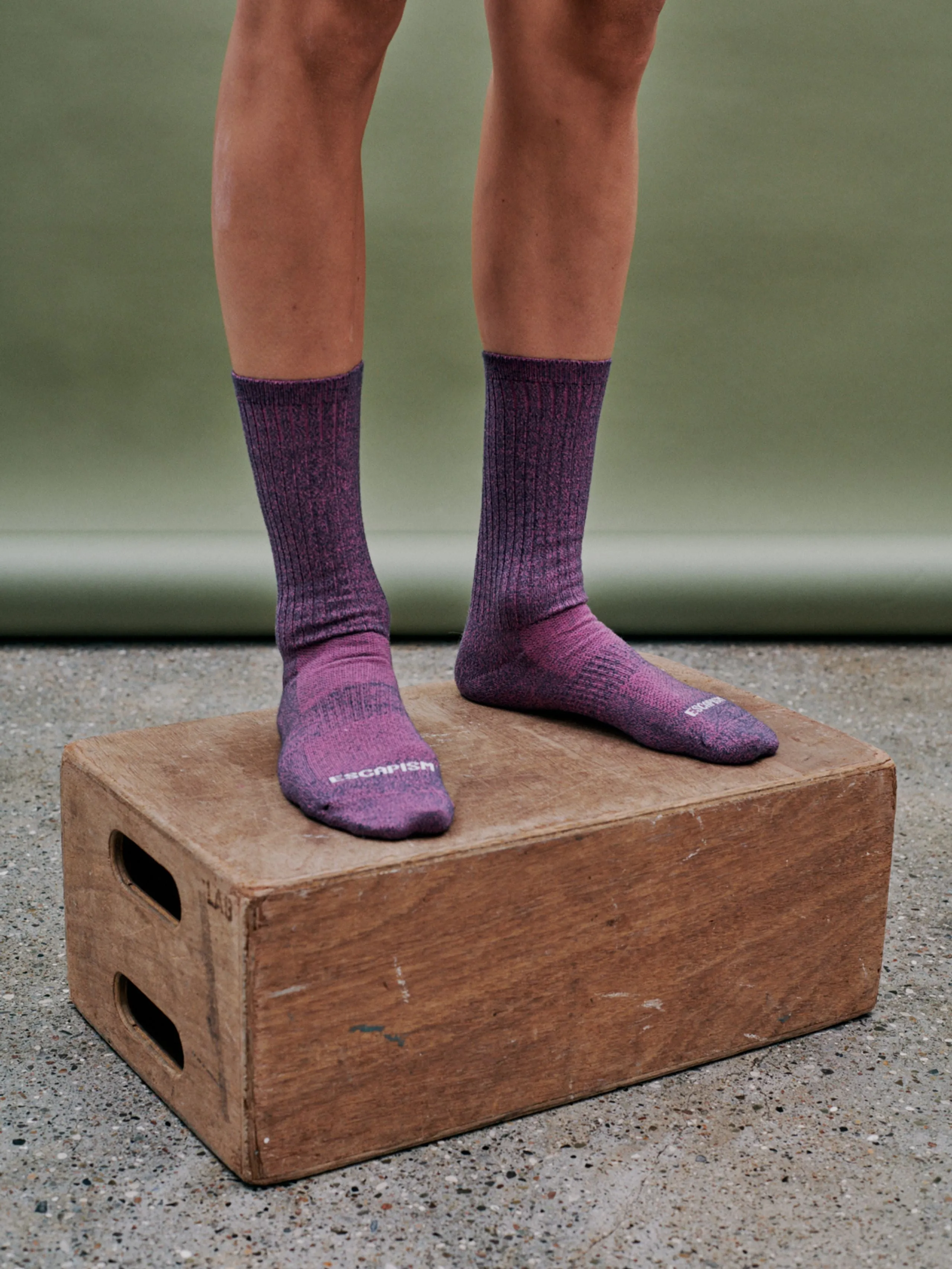 PAS NORMAL STUDIOS Escapism Melange Socks - Mauve - Image 2