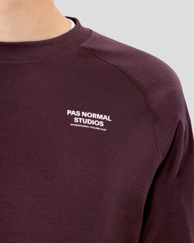 PAS NORMAL STUDIOS ESCAPISM Technical LS Tshirt - Dark Red - Image 3