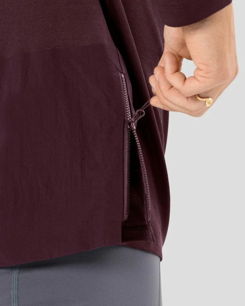 PAS NORMAL STUDIOS ESCAPISM Technical LS Tshirt - Dark Red - Image 4