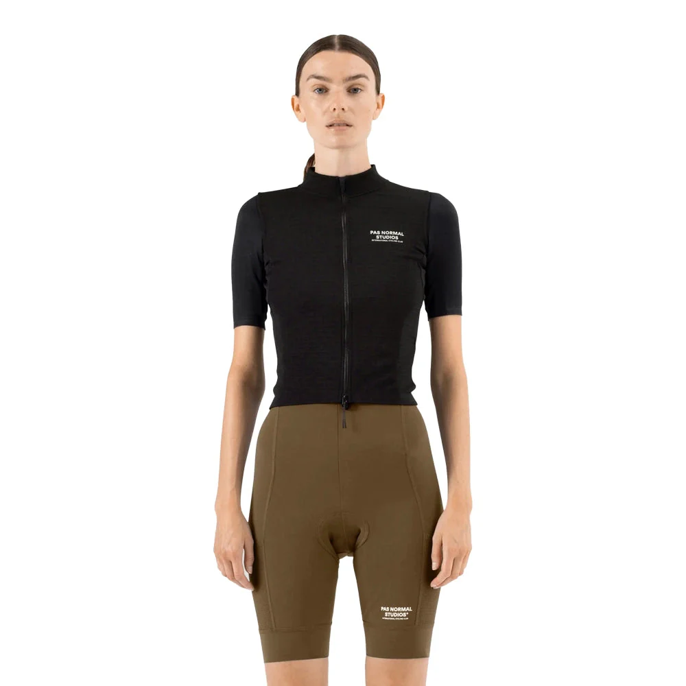 PAS NORMAL STUDIOS Escapism Wool Women  SS Jersey - Black - Image 4