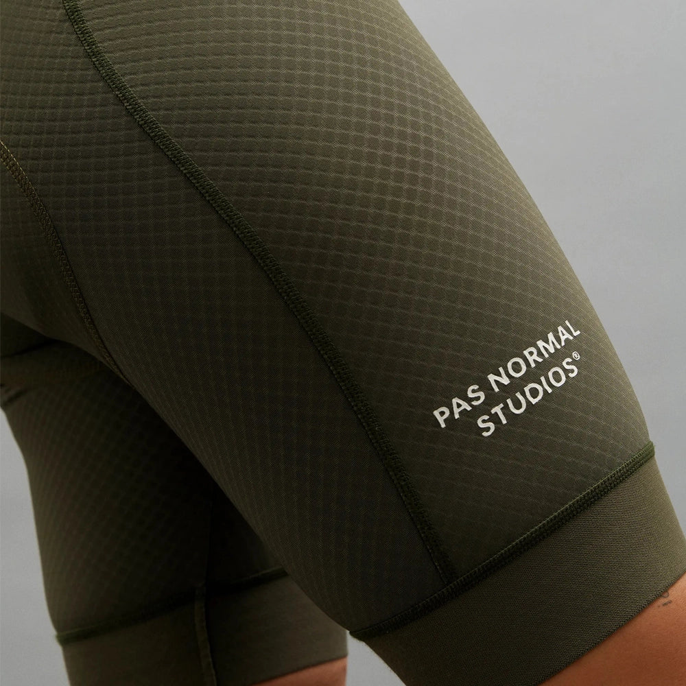 PAS NORMAL STUDIOS Essential Bib Shorts - Olive Green - Image 5