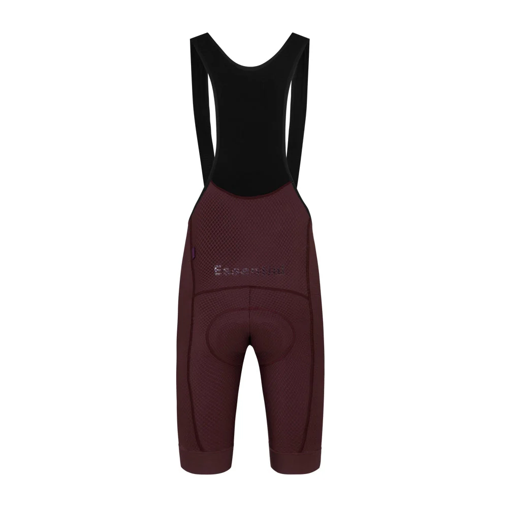 PAS NORMAL STUDIOS Essential Bibs Shorts SS23 - Burgundy - Image 2