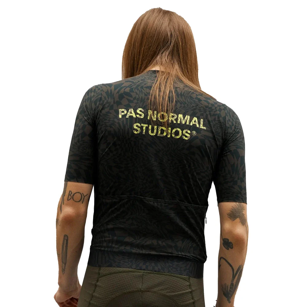 PAS NORMAL STUDIOS Essential Jersey - Check Olive Green - Image 5