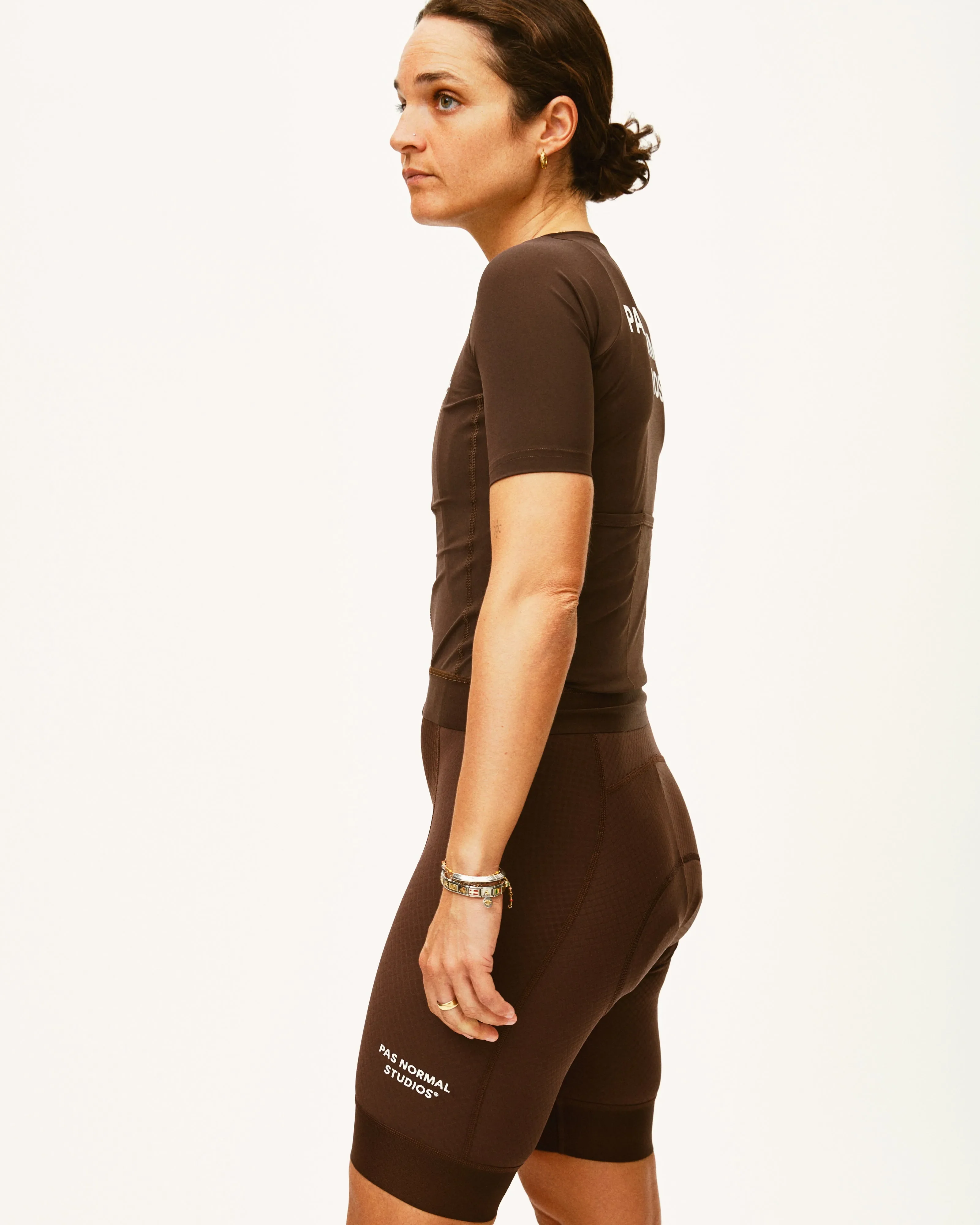 PAS NORMAL STUDIOS Essential Women Bib Shorts - Light Brown - Image 10