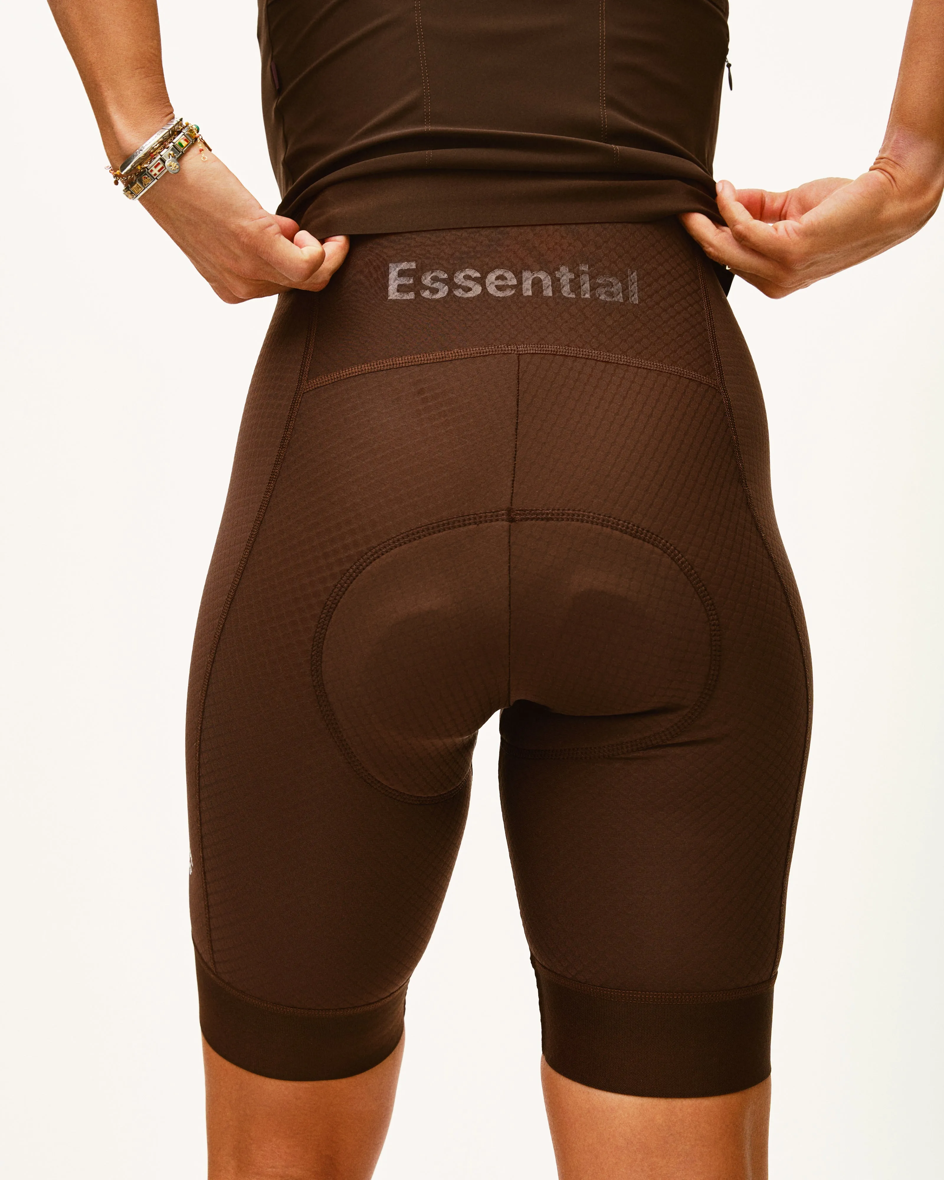PAS NORMAL STUDIOS Essential Women Bib Shorts - Light Brown - Image 5