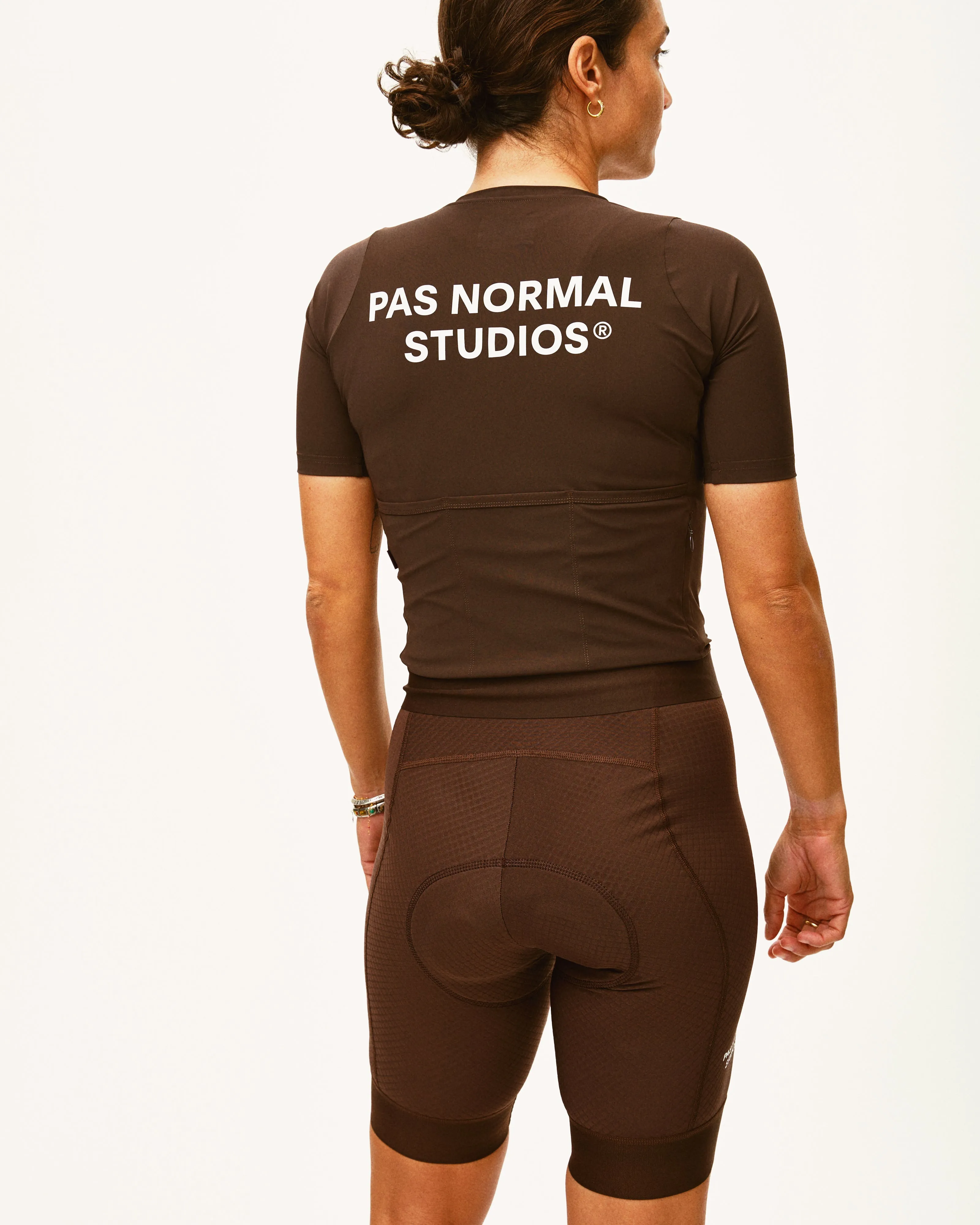 PAS NORMAL STUDIOS Essential Women Bib Shorts - Light Brown - Image 8