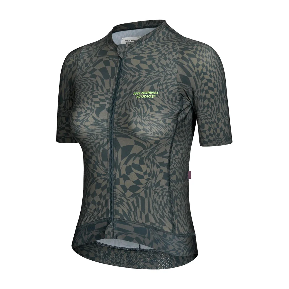PAS NORMAL STUDIOS Essential Women Jersey - Check Olive Green - Image 3