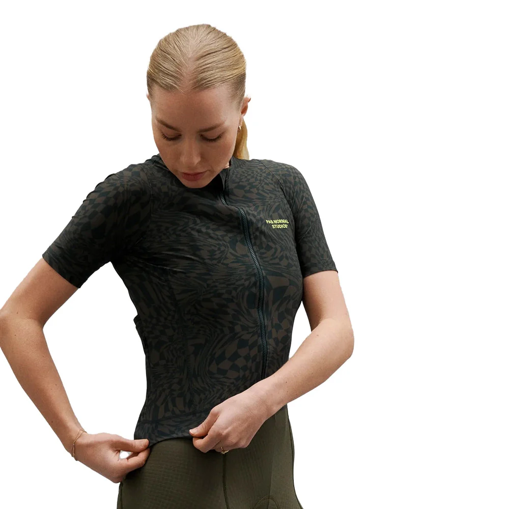 PAS NORMAL STUDIOS Essential Women Jersey - Check Olive Green - Image 4