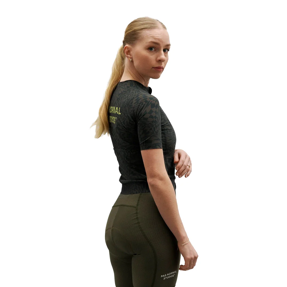 PAS NORMAL STUDIOS Essential Women Jersey - Check Olive Green - Image 5