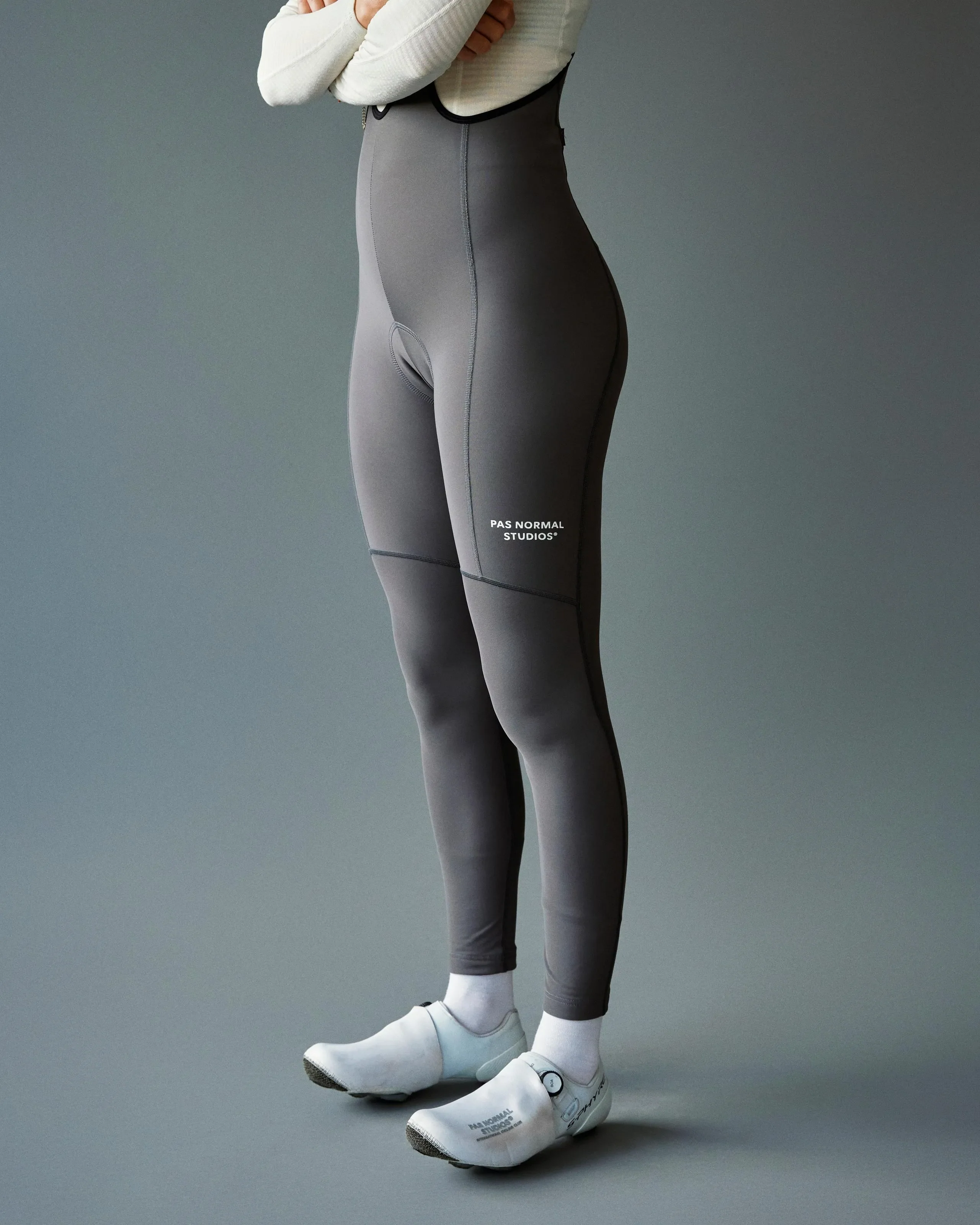 PAS NORMAL STUDIOS Essential Women Thermal Long Bibs - Stone Grey - Image 4