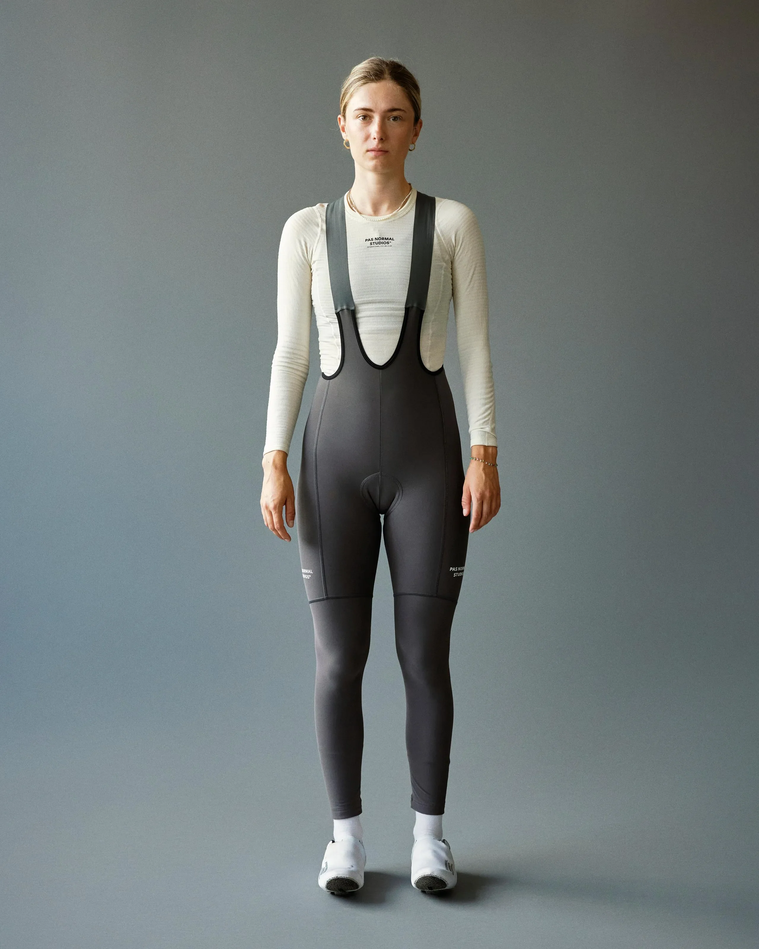 PAS NORMAL STUDIOS Essential Women Thermal Long Bibs - Stone Grey - Image 5
