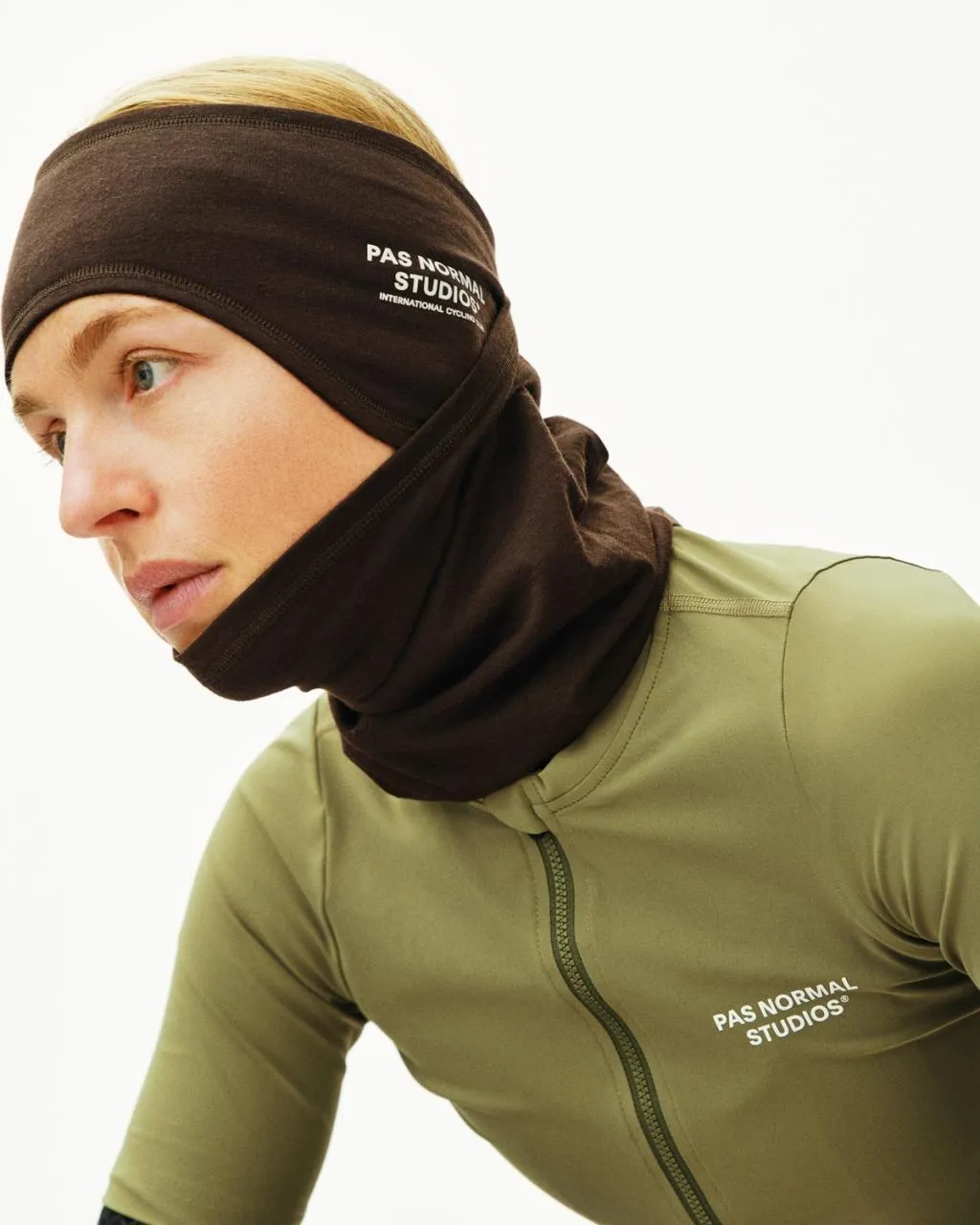 PAS NORMAL STUDIOS Logo Merino Headband - Light Brown - Image 3