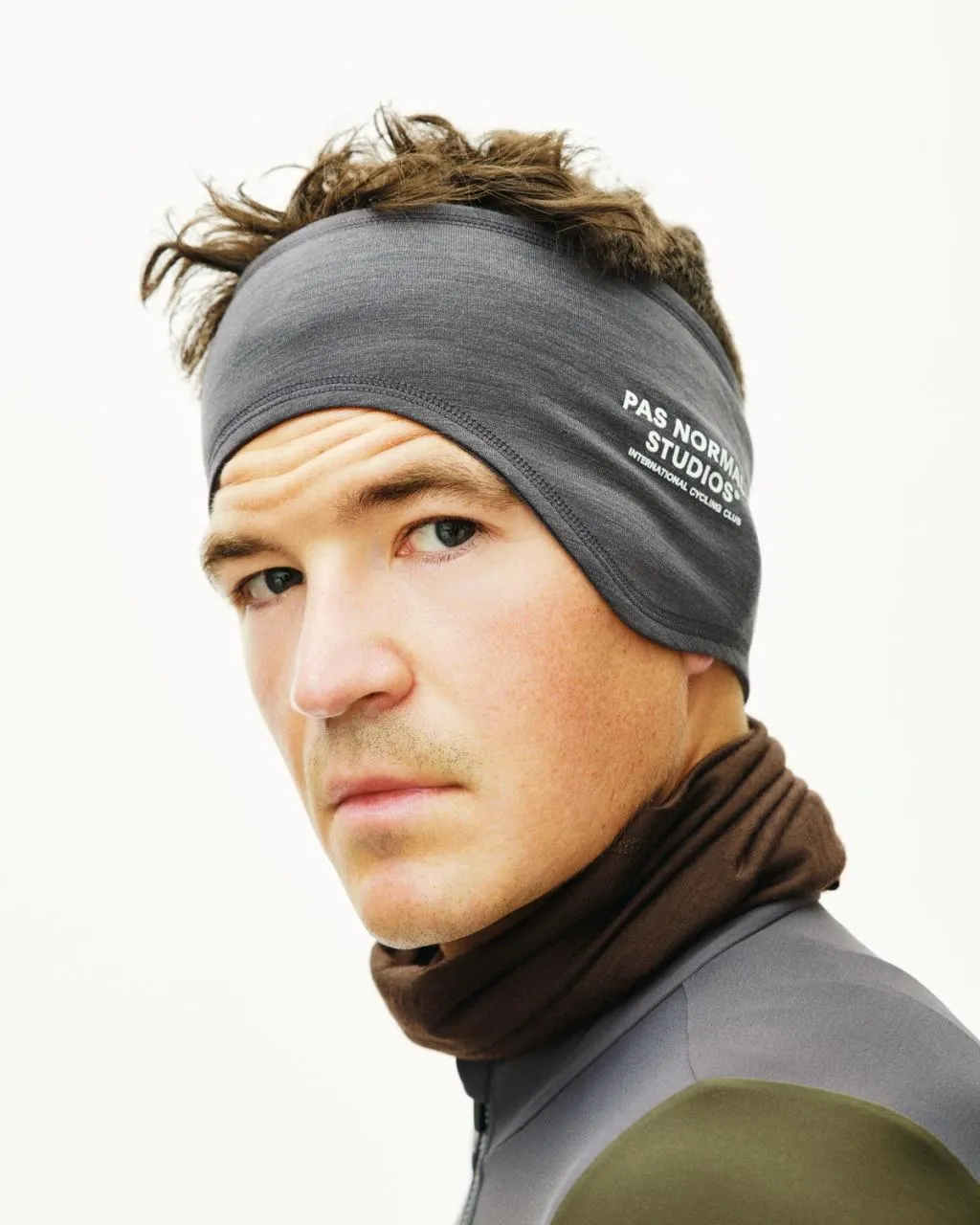 PAS NORMAL STUDIOS Logo Merino Headband - Steel - Image 3