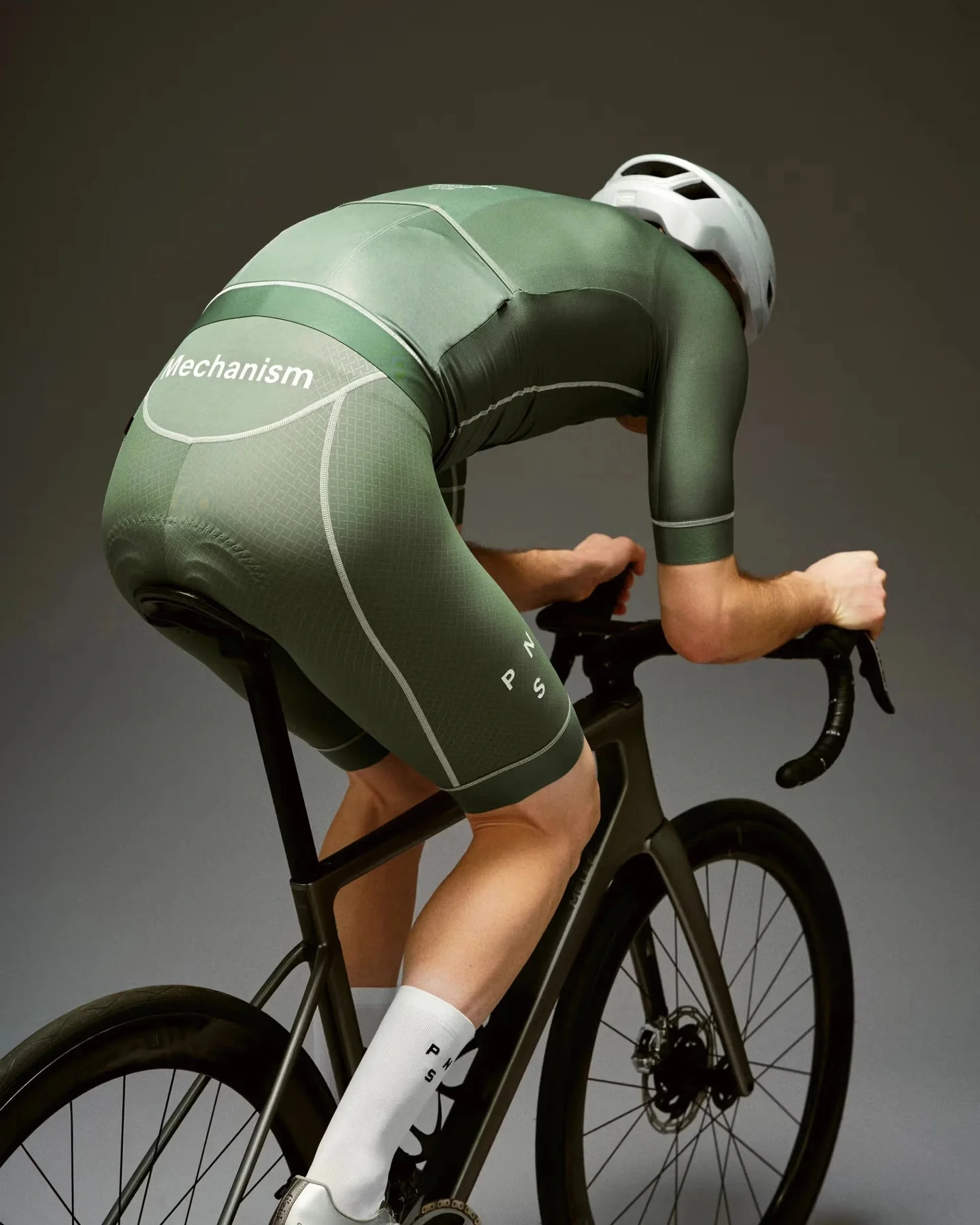 PAS NORMAL STUDIOS Mechanism Bib Shorts - Khaki Green - Image 3