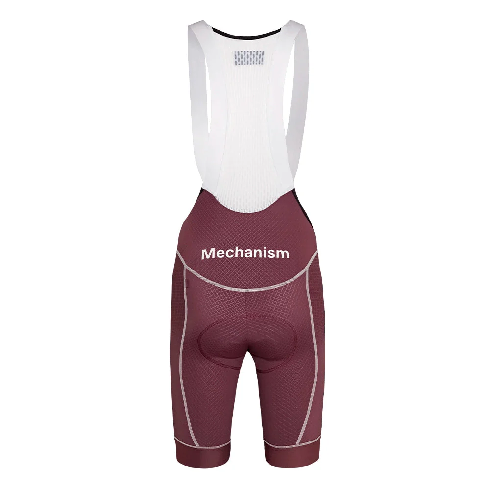 PAS NORMAL STUDIOS Mechanism Bib Shorts SS23 - Light Burgundy - Image 2