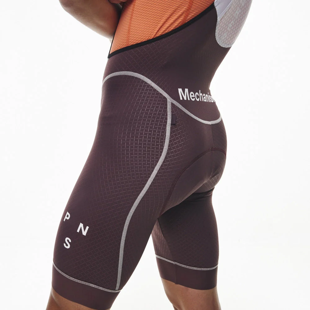 PAS NORMAL STUDIOS Mechanism Bib Shorts SS23 - Light Burgundy - Image 4