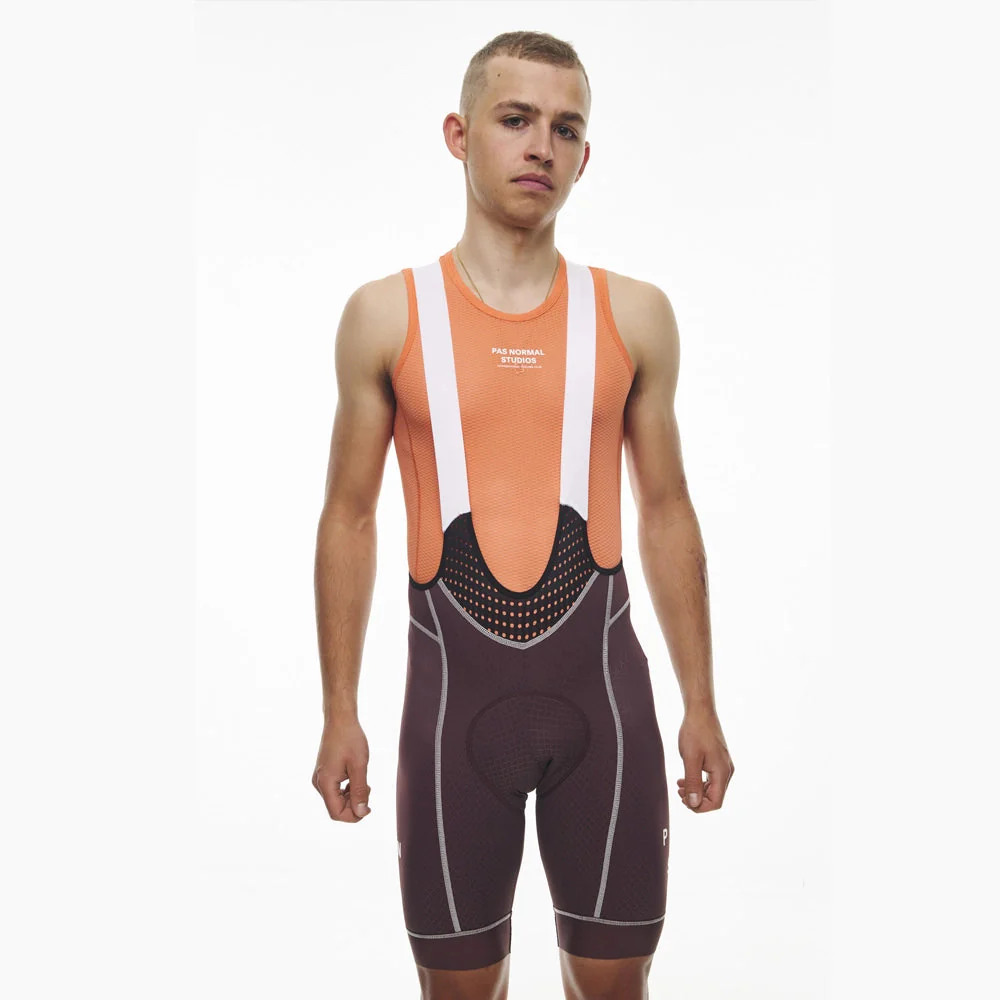 PAS NORMAL STUDIOS Mechanism Bib Shorts SS23 - Light Burgundy - Image 5