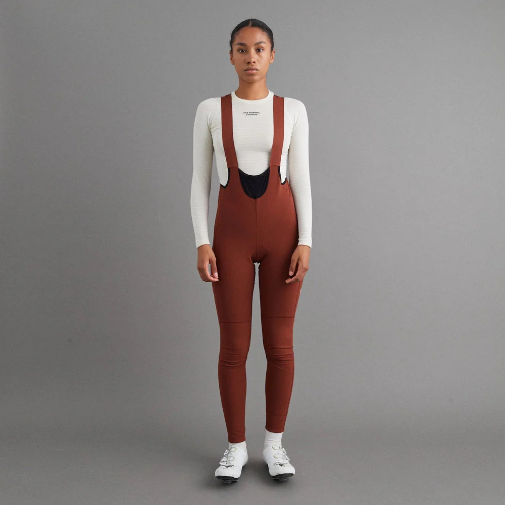PAS NORMAL STUDIOS Mechanism Deep Winter Women Long Bib AW23 - Mahogany - Image 4