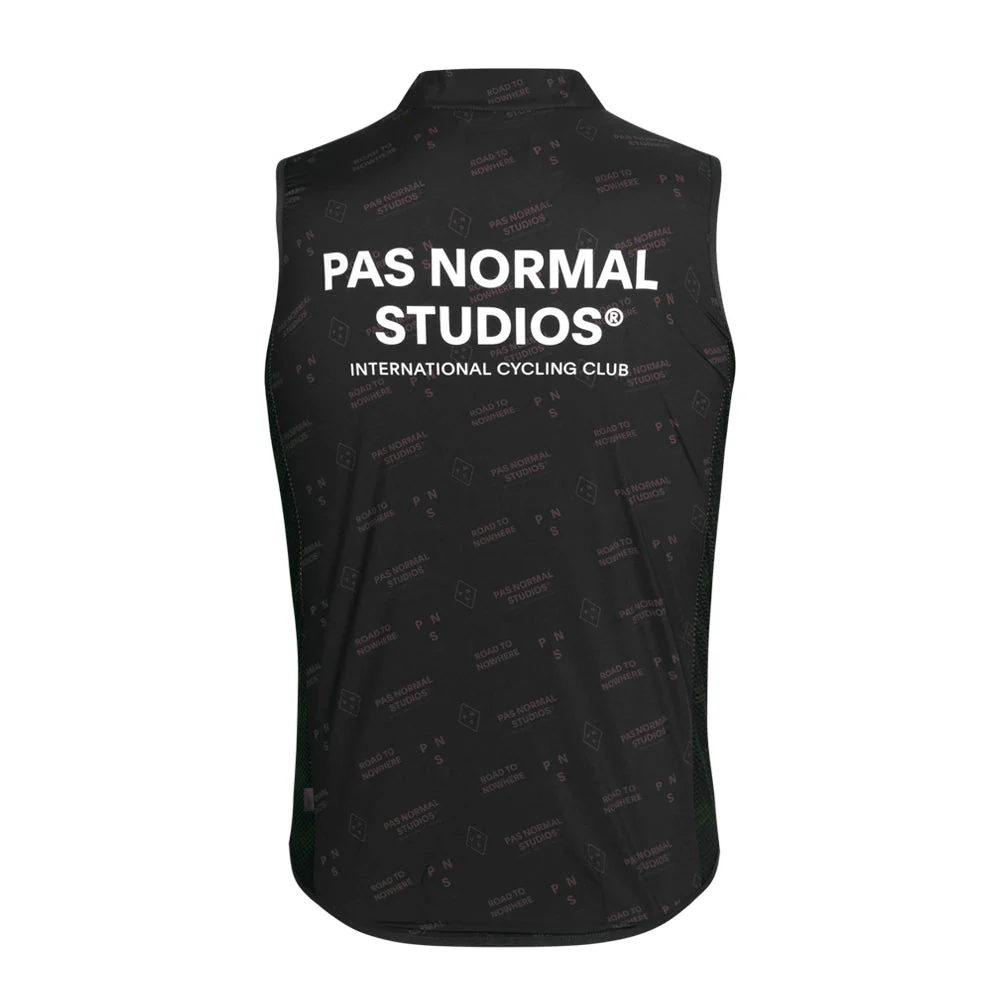 PAS NORMAL STUDIOS Mechanism Late Drop Stow Away Gilet SS23 - Black Contrast - Image 2