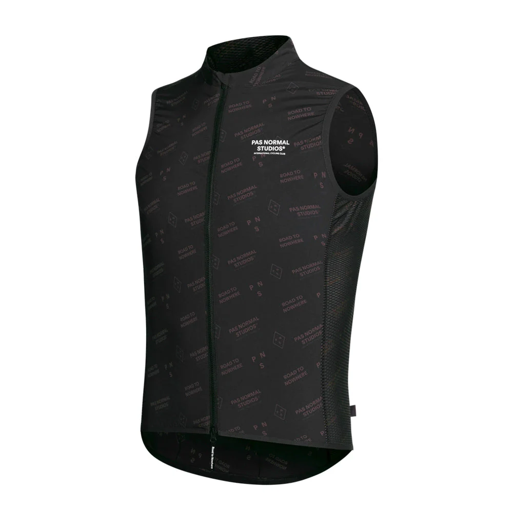 PAS NORMAL STUDIOS Mechanism Late Drop Stow Away Gilet SS23 - Black Contrast - Image 3
