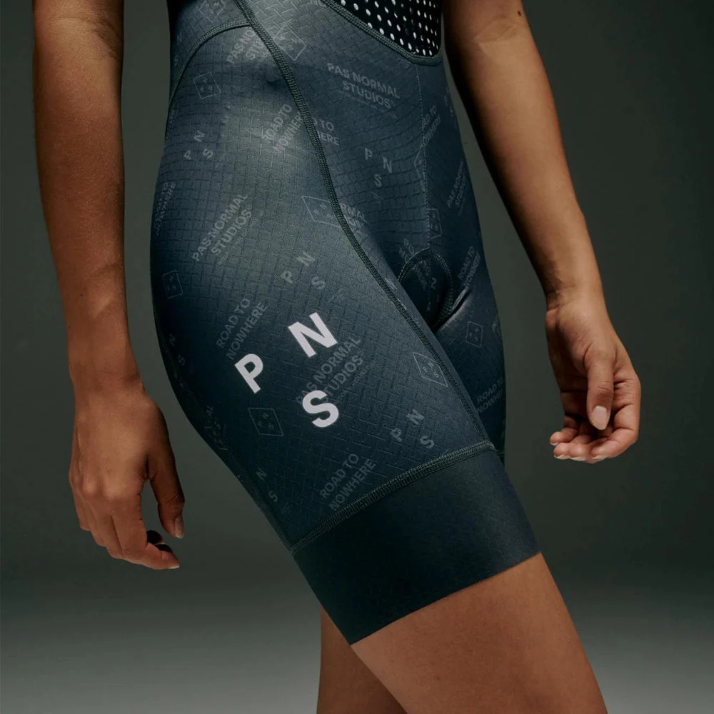 PAS NORMAL STUDIOS Mechanism Late Drop Women Bib Shorts SS23 - Black Contrast - Image 4