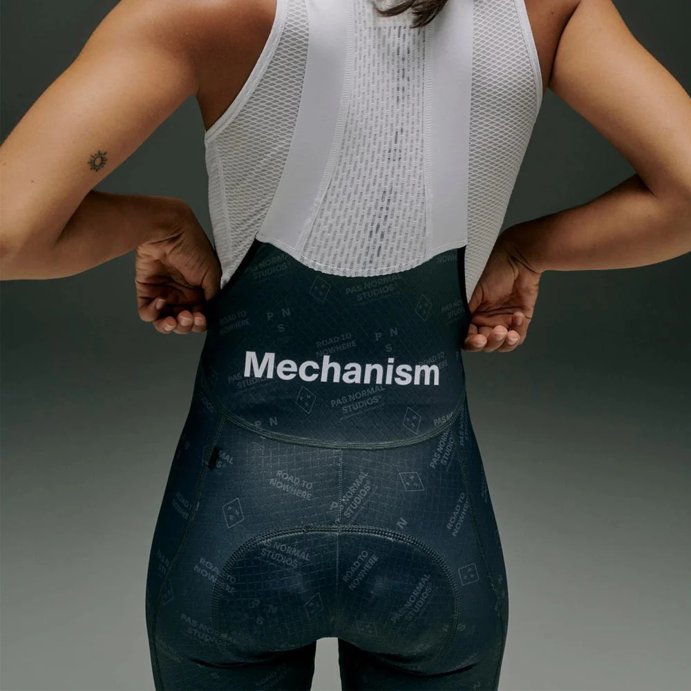 PAS NORMAL STUDIOS Mechanism Late Drop Women Bib Shorts SS23 - Black Contrast - Image 5