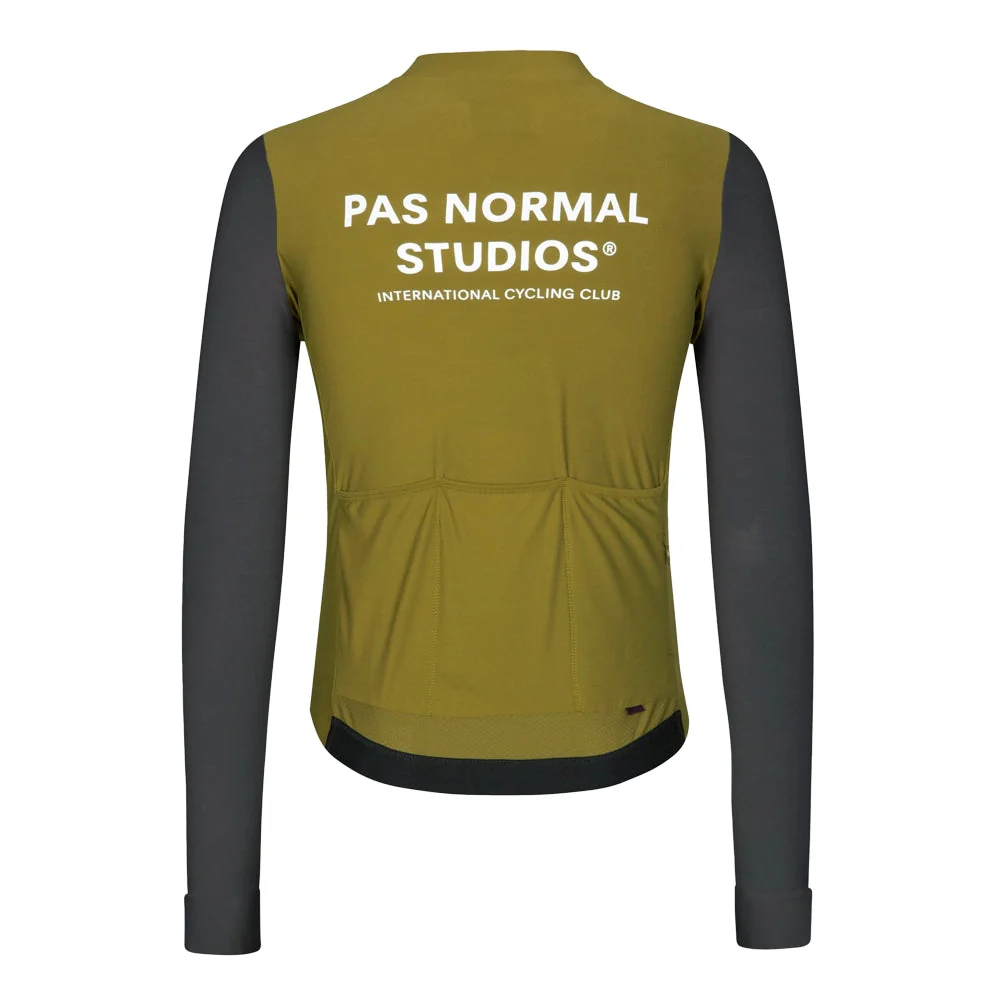 PAS NORMAL STUDIOS Mechanism Long Sleeve Jersey - Deep Grey/Green - Image 2