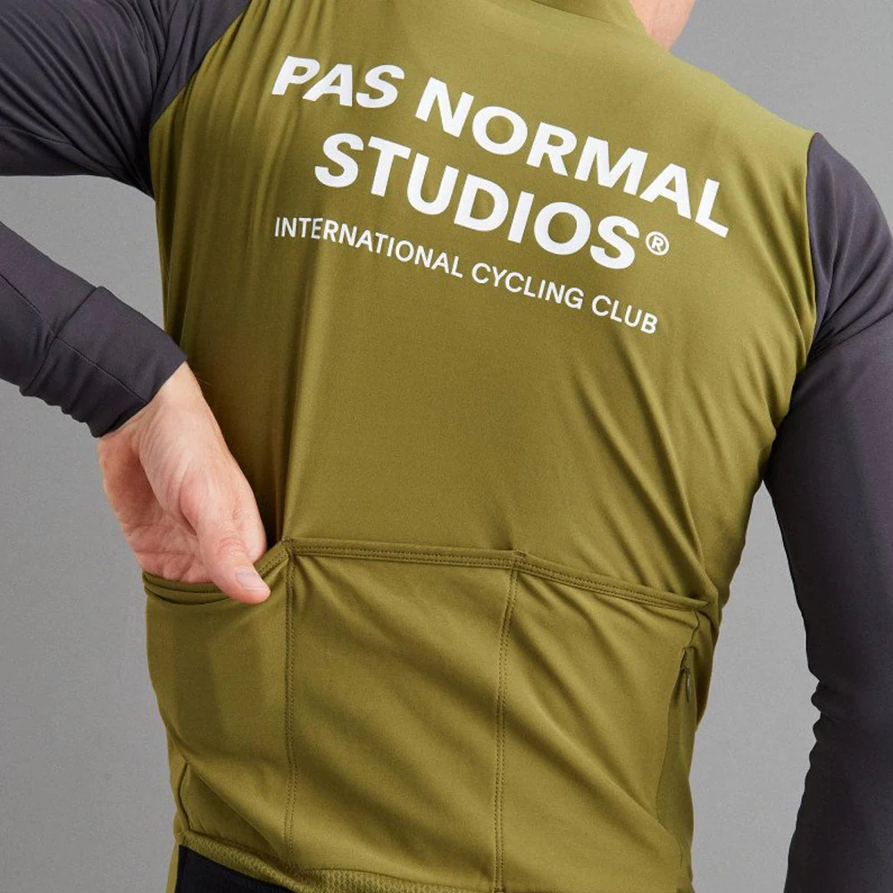PAS NORMAL STUDIOS Mechanism Long Sleeve Jersey - Deep Grey/Green - Image 5