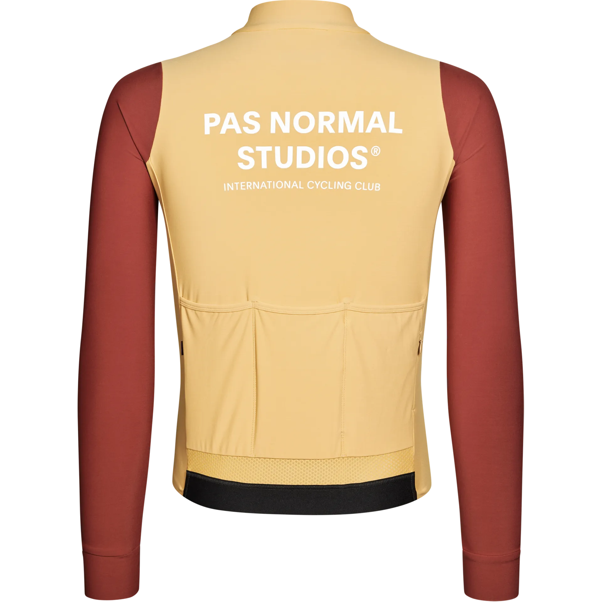 PAS NORMAL STUDIOS Mechanism Long Sleeve Jersey - Camel/Maroon - Image 2