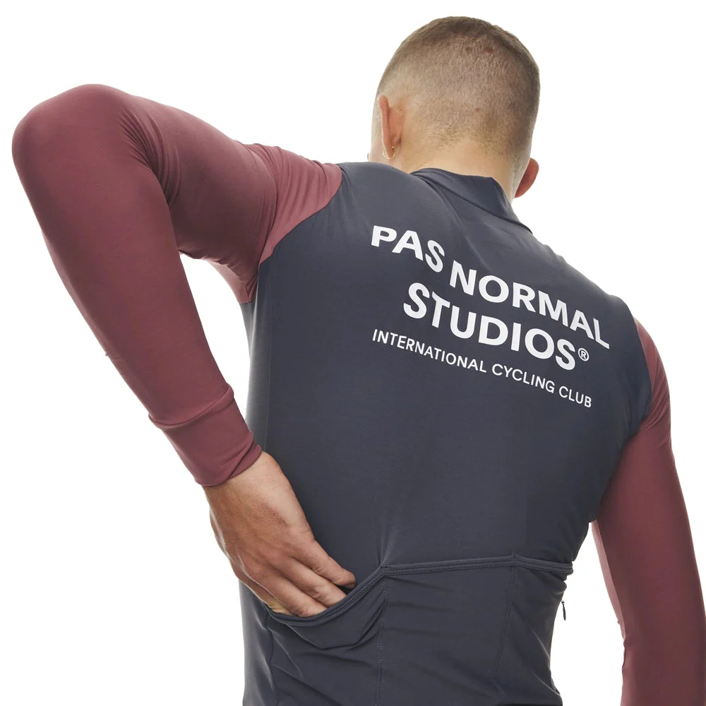 PAS NORMAL STUDIOS Mechanism Long Sleeve Jersey - Dark Navy/ Dusty Mauve - Image 4