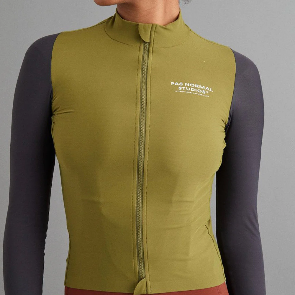 PAS NORMAL STUDIOS Mechanism Long Sleeve Women Jersey - Deep Grey/Green - Image 4