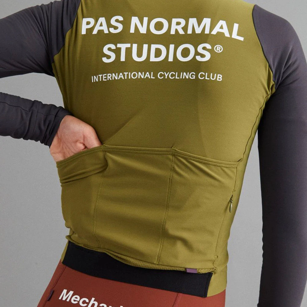 PAS NORMAL STUDIOS Mechanism Long Sleeve Women Jersey - Deep Grey/Green - Image 5
