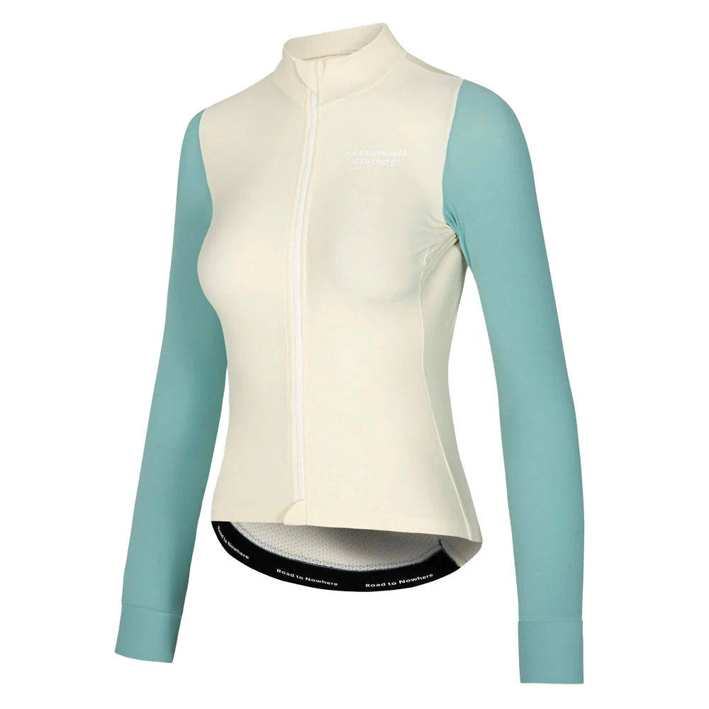 PAS NORMAL STUDIOS Mechanism Long Sleeve Women Jersey - Off White/Light Teal - Image 3