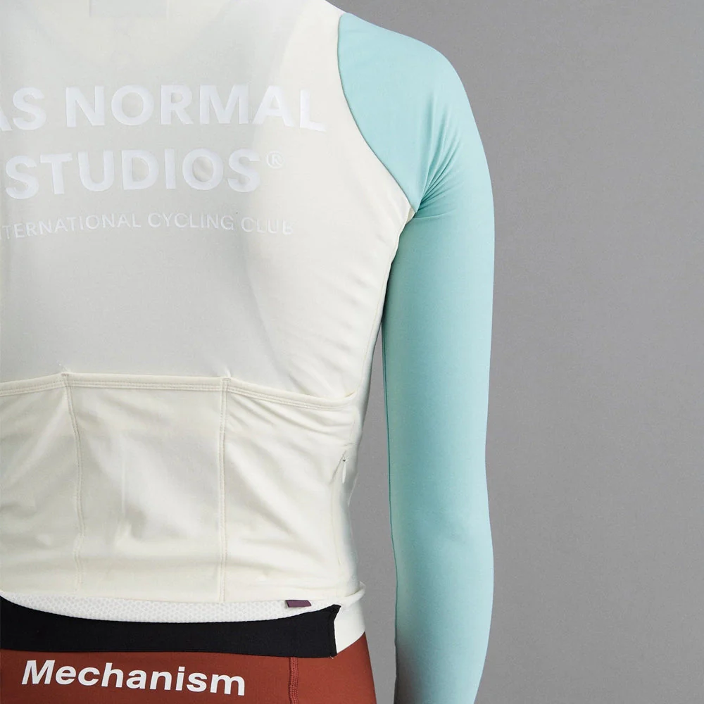 PAS NORMAL STUDIOS Mechanism Long Sleeve Women Jersey - Off White/Light Teal - Image 4
