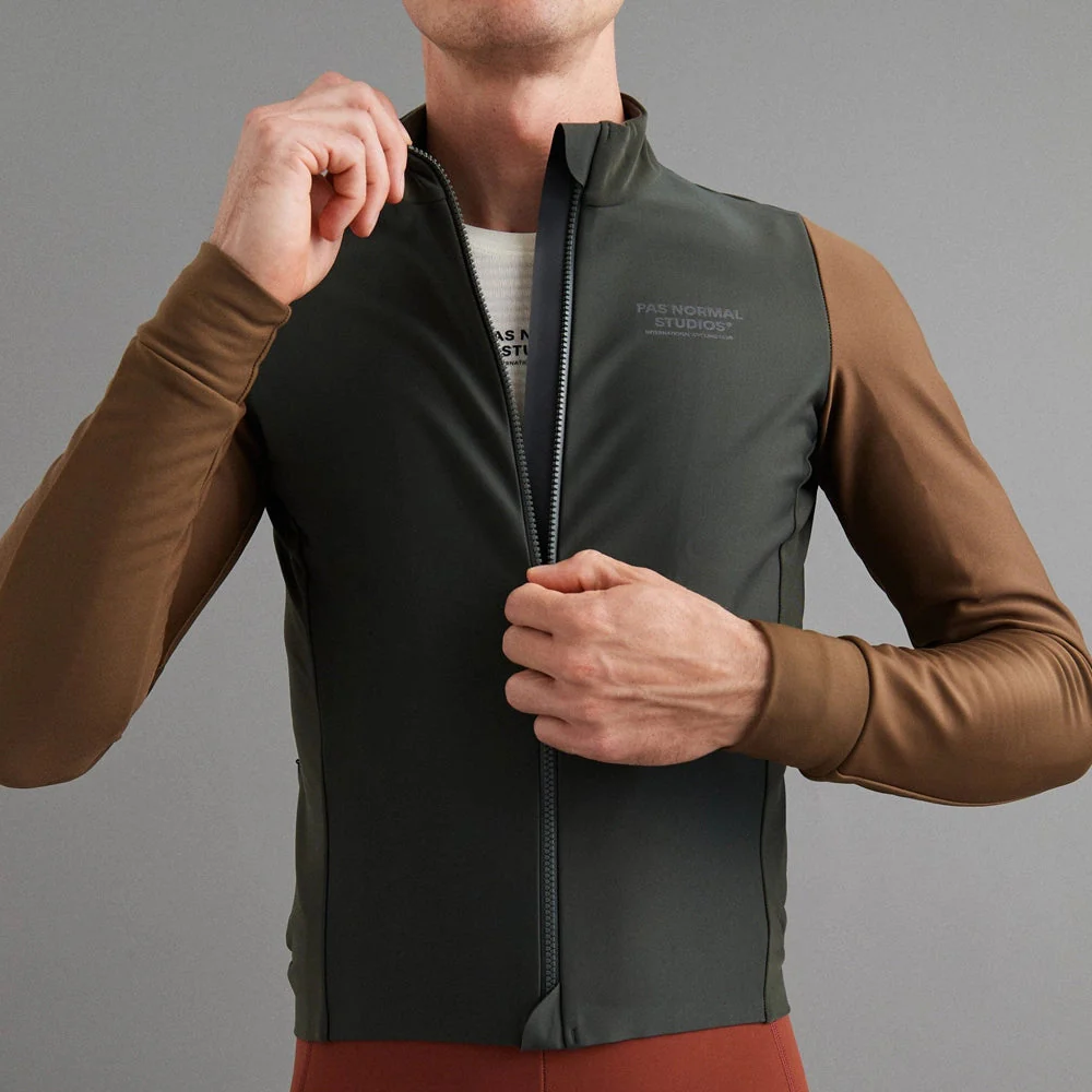PAS NORMAL STUDIOS Mechanism Thermal Long Sleeve Jersey - Dark Olive/Army Brown - Image 4