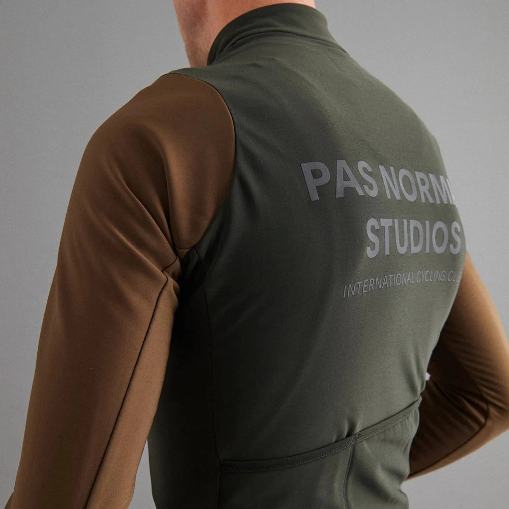 PAS NORMAL STUDIOS Mechanism Thermal Long Sleeve Jersey - Dark Olive/Army Brown - Image 5