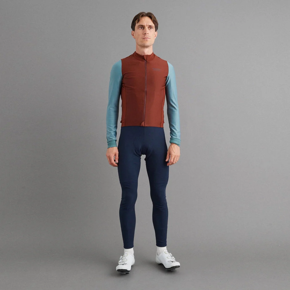 PAS NORMAL STUDIOS Mechanism Thermal Long Sleeve Jersey - Mahogany/Dusty Teal - Image 5