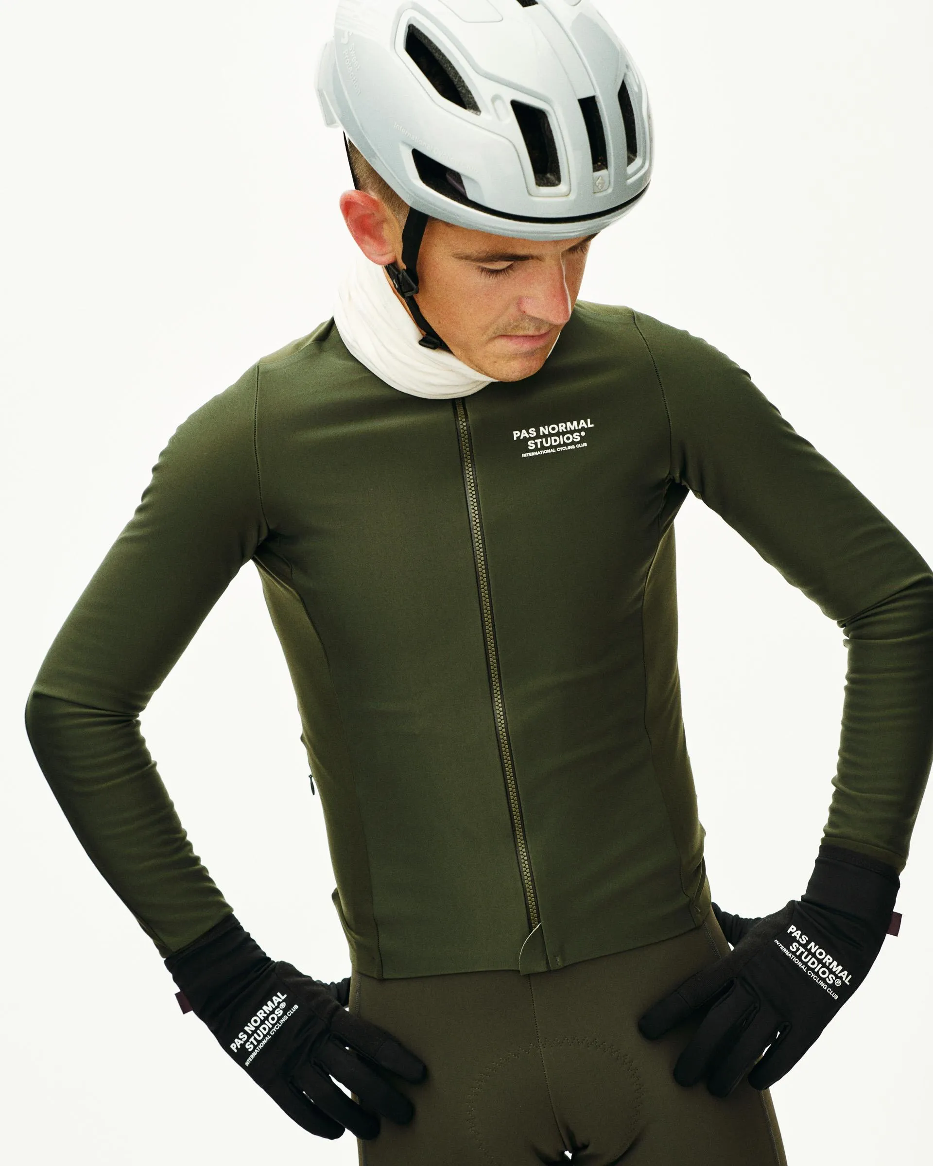 PAS NORMAL STUDIOS Mechanism Thermal Long Sleeve Jersey - Dark Olive - Image 3