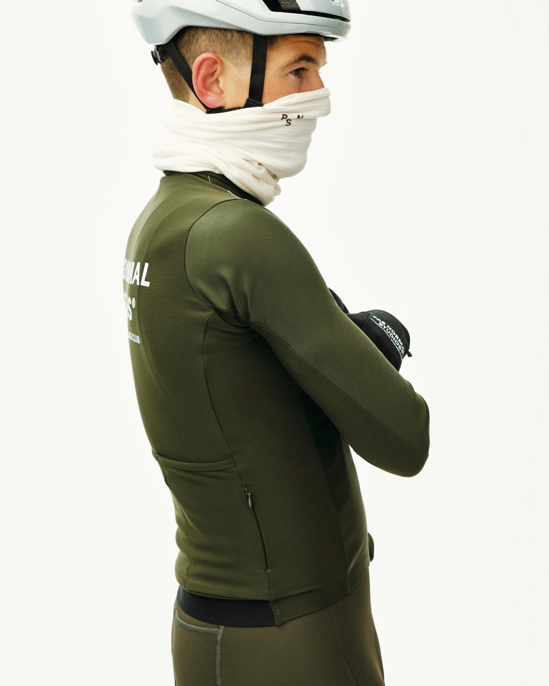 PAS NORMAL STUDIOS Mechanism Thermal Long Sleeve Jersey - Dark Olive - Image 5