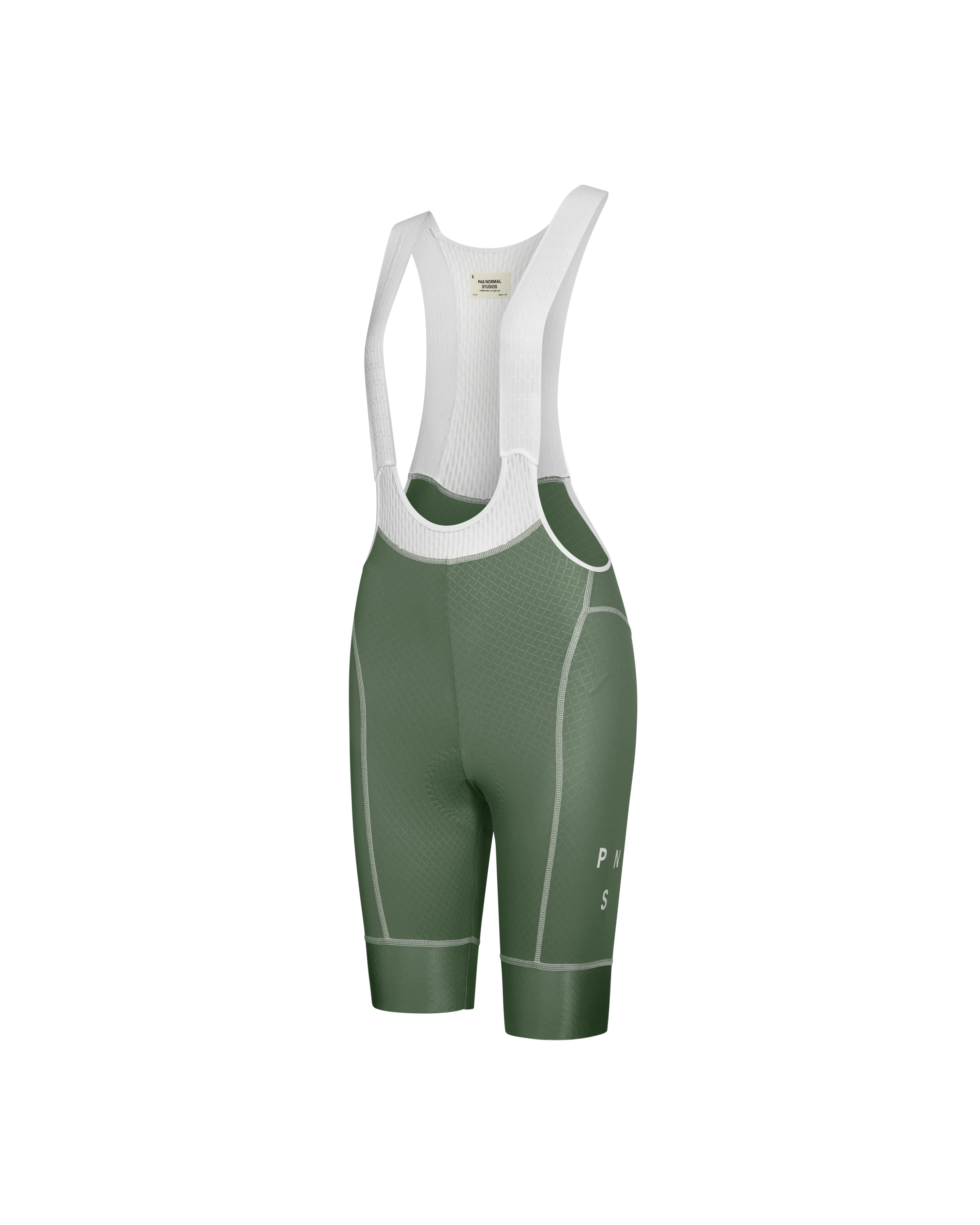 PAS NORMAL STUDIOS Mechanism Women Bib Shorts - Khaki Green - Image 3