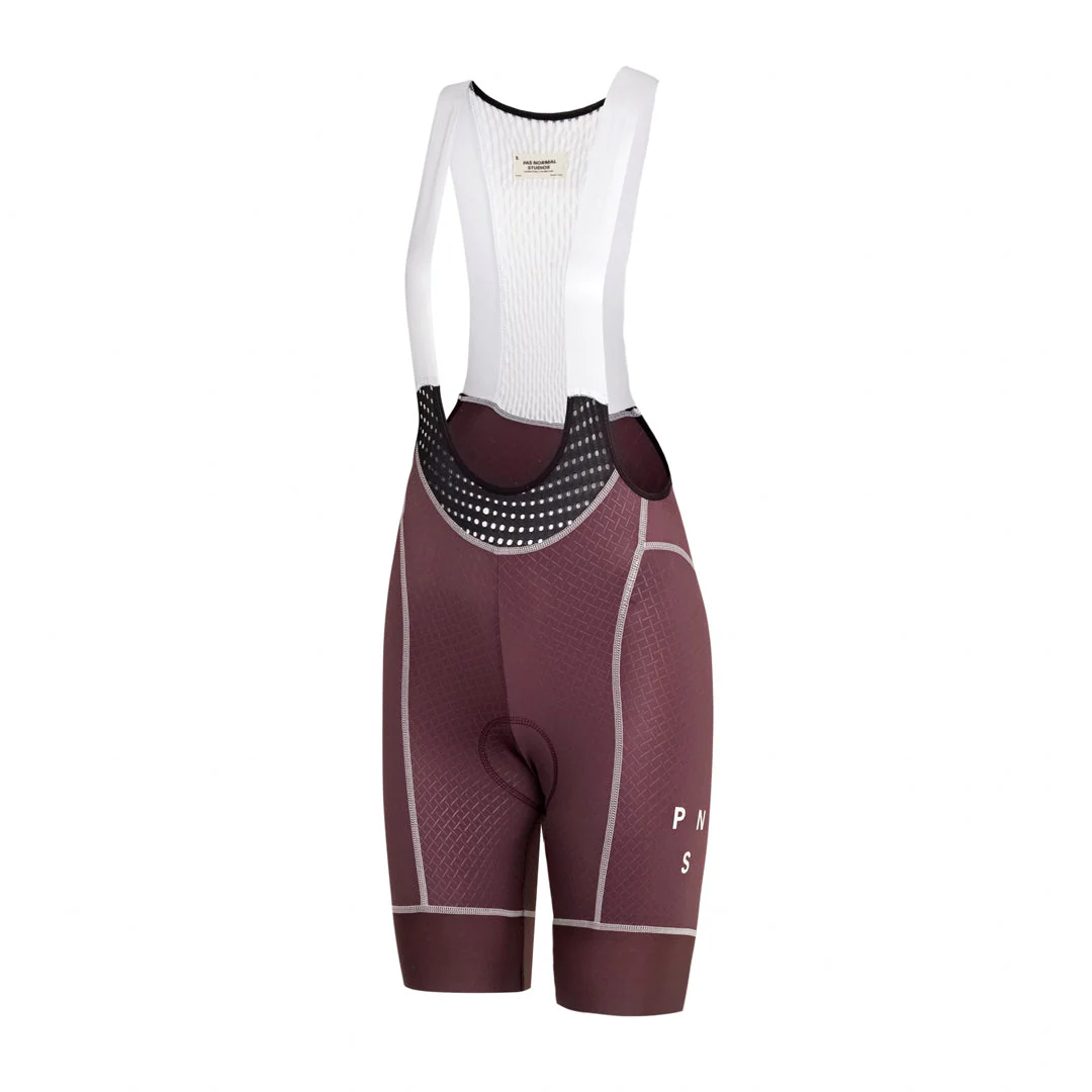 PAS NORMAL STUDIOS Mechanism Women Bib Shorts SS23 - Light Burgundy - Image 3