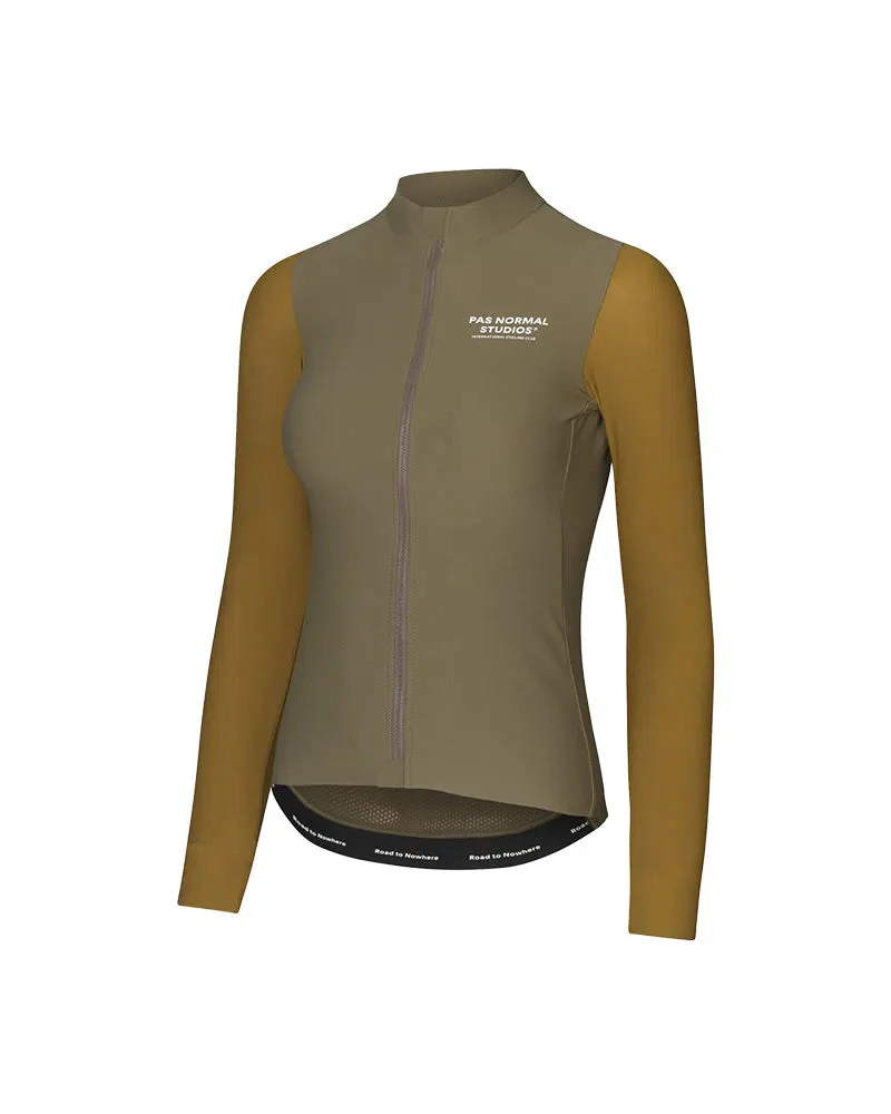 PAS NORMAL STUDIOS Mechanism Women Long Sleeve Jersey - Brown Olive - Image 3