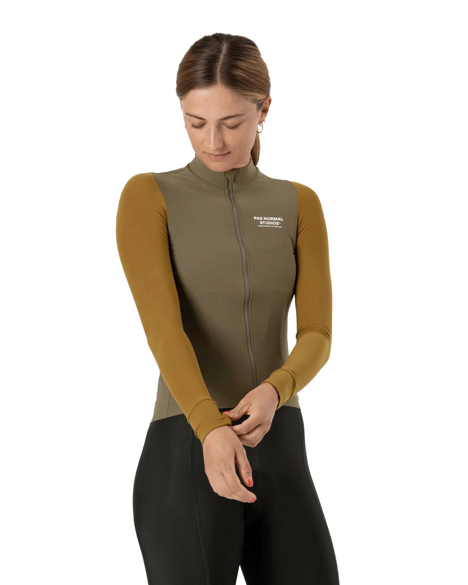 PAS NORMAL STUDIOS Mechanism Women Long Sleeve Jersey - Brown Olive - Image 4