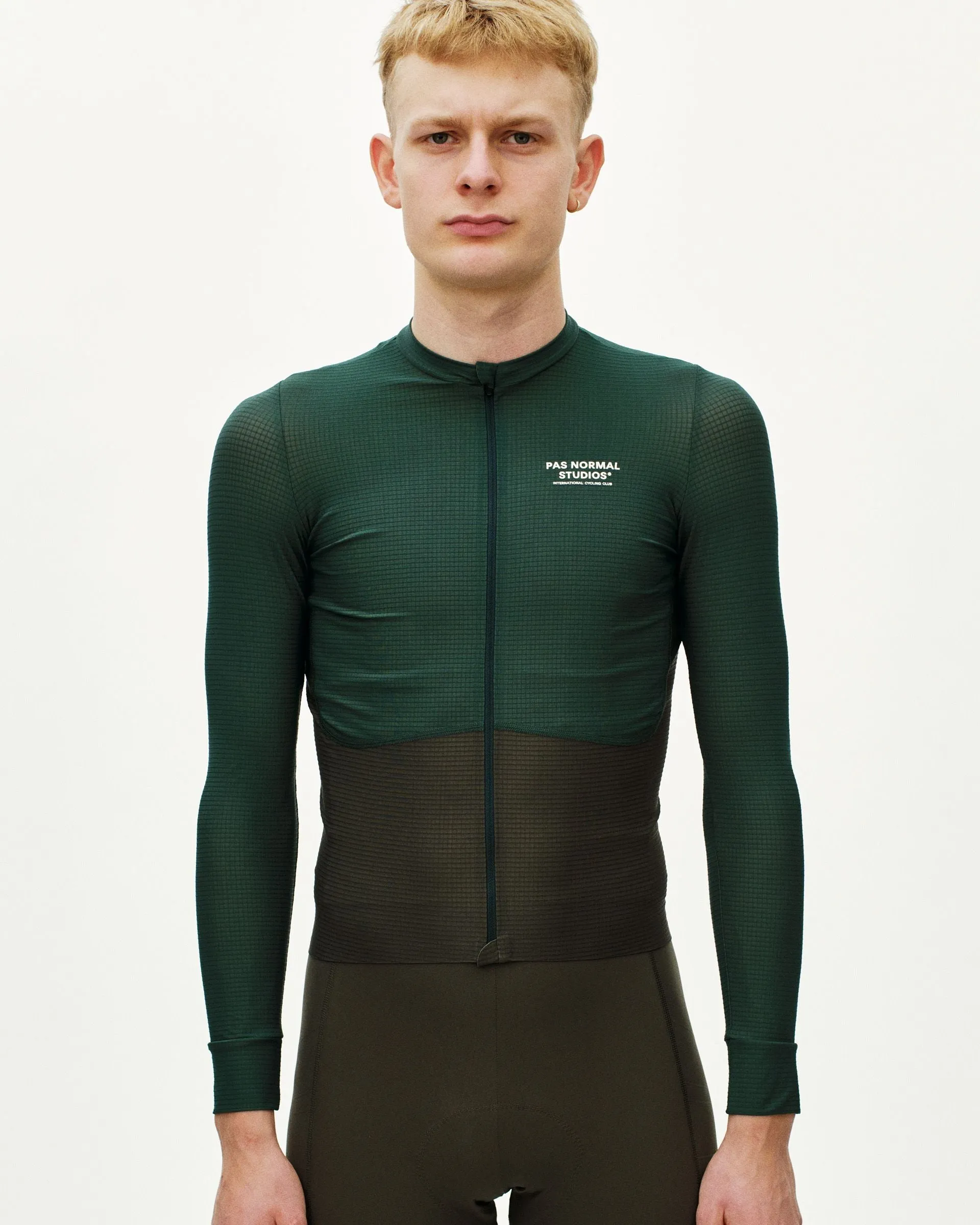 PAS NORMAL STUDIOS Men's Mechanism Pro Long Sleeve Jersey - Petroleum / Dark Olive - Image 2