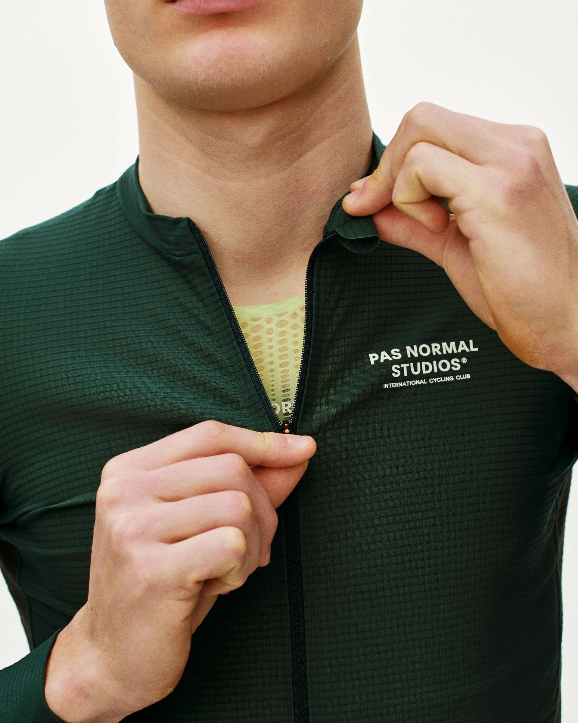 PAS NORMAL STUDIOS Men's Mechanism Pro Long Sleeve Jersey - Petroleum / Dark Olive - Image 5