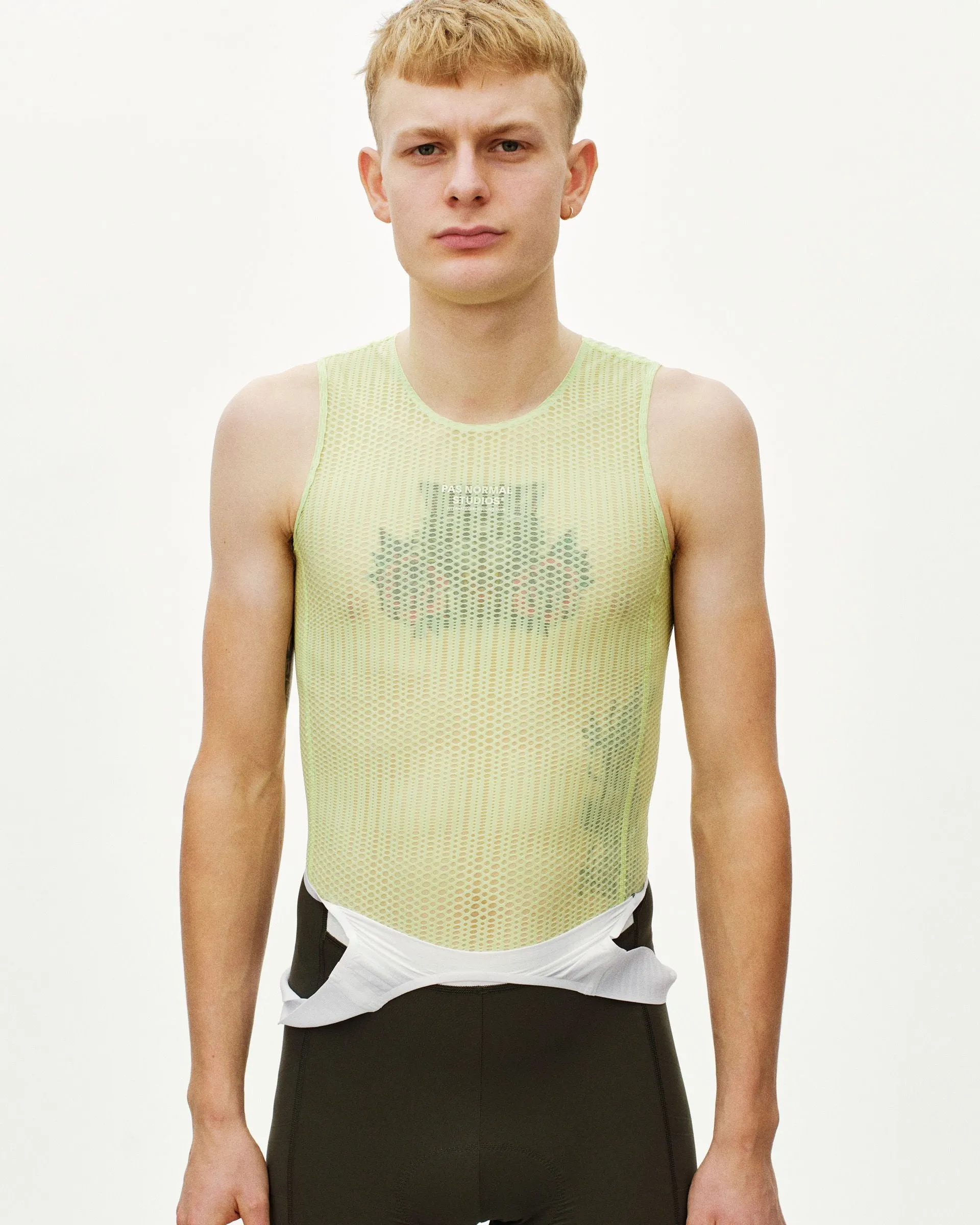 PAS NORMAL STUDIOS Men's Mechanism Pro Sleeveless Baselayer - Wasabi Green - Image 2
