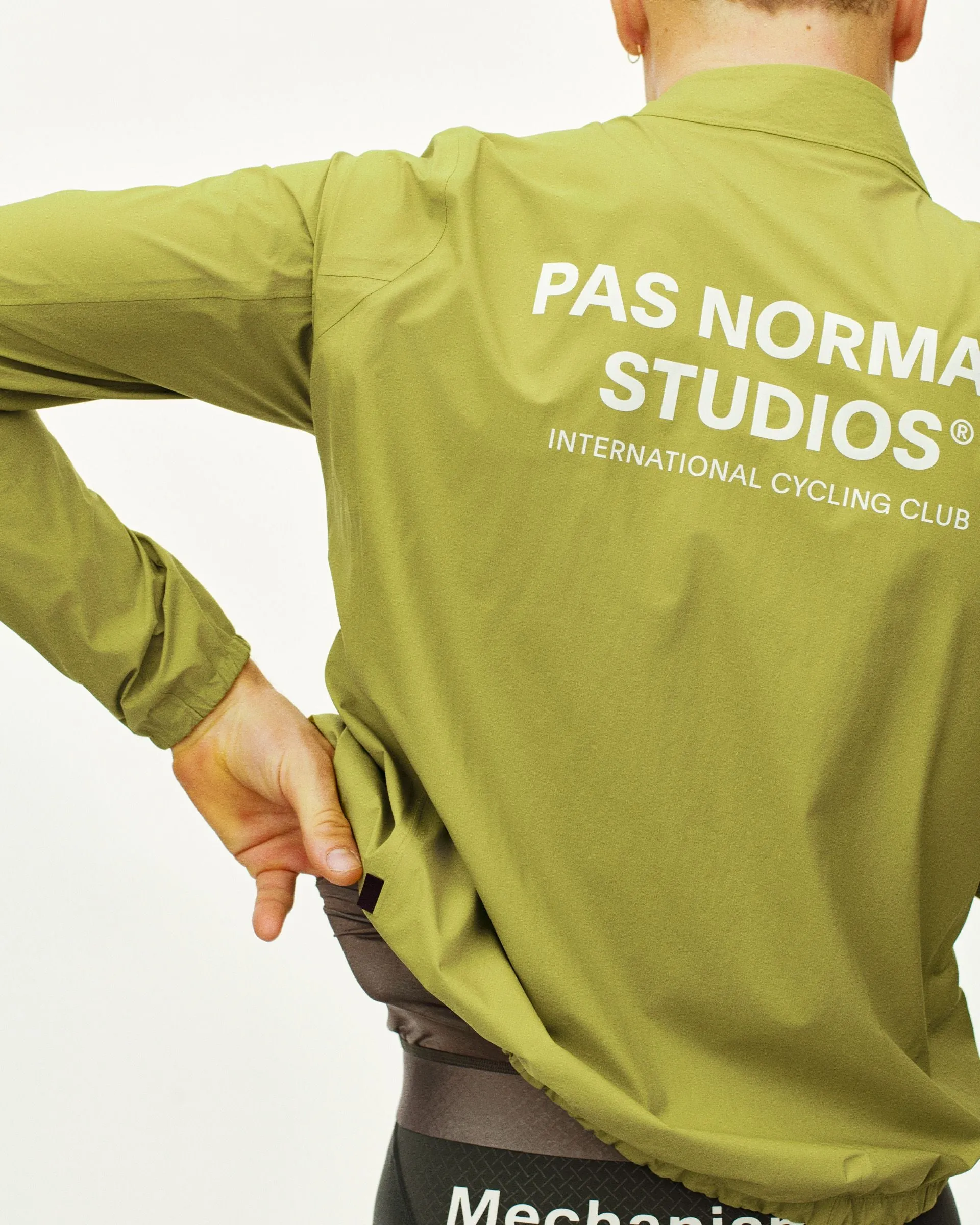 PAS NORMAL STUDIOS Men's Mechanism Rain Jacket - Moss Green - Image 7