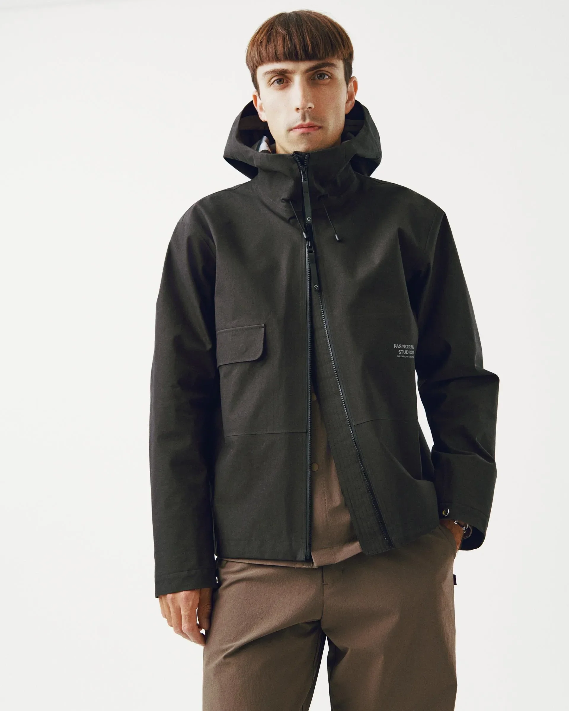 PAS NORMAL STUDIOS Off Race 3L Cotton Shell Jacket - Dark Olive - Image 4