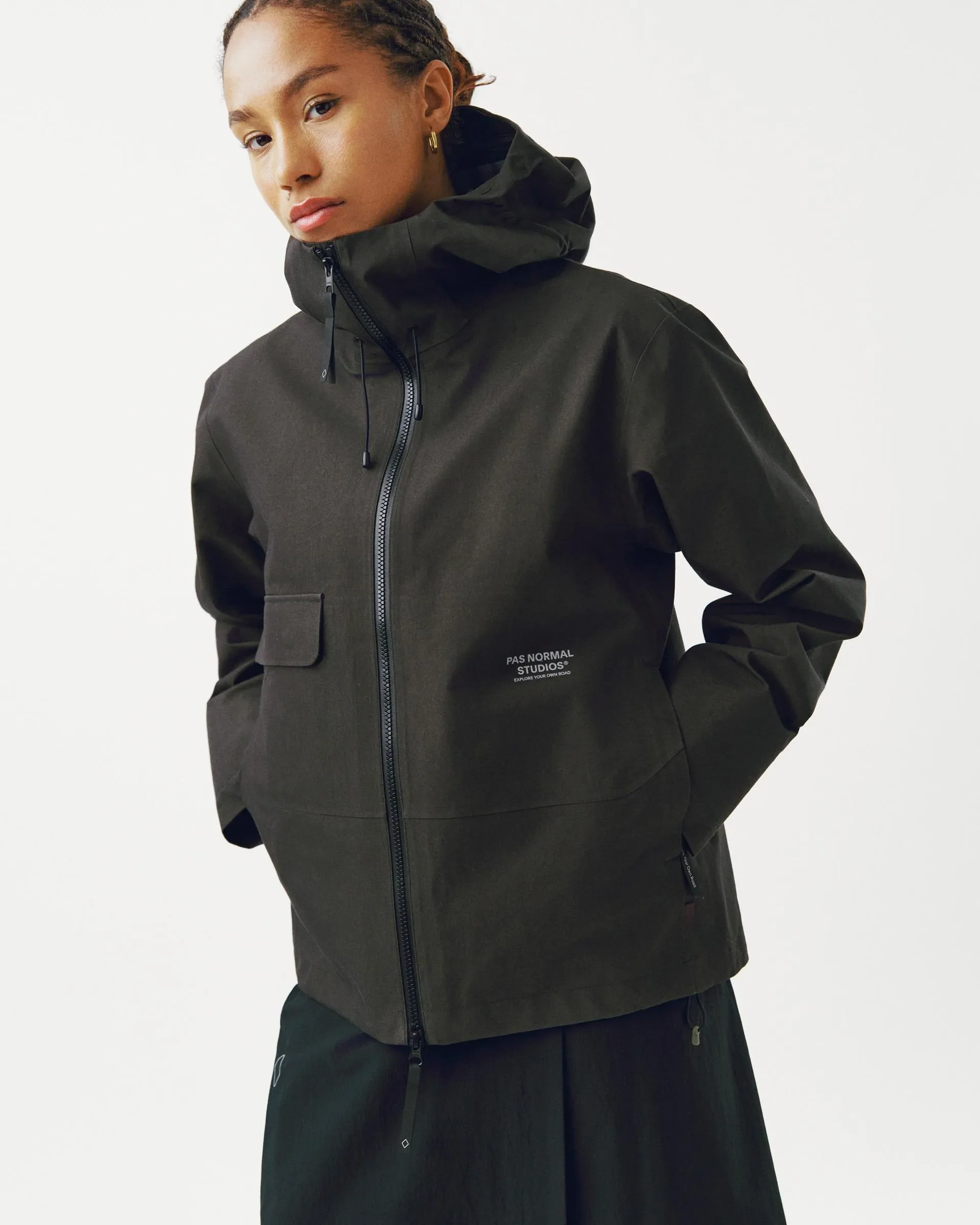 PAS NORMAL STUDIOS Off Race 3L Cotton Shell Jacket - Dark Olive - Image 5
